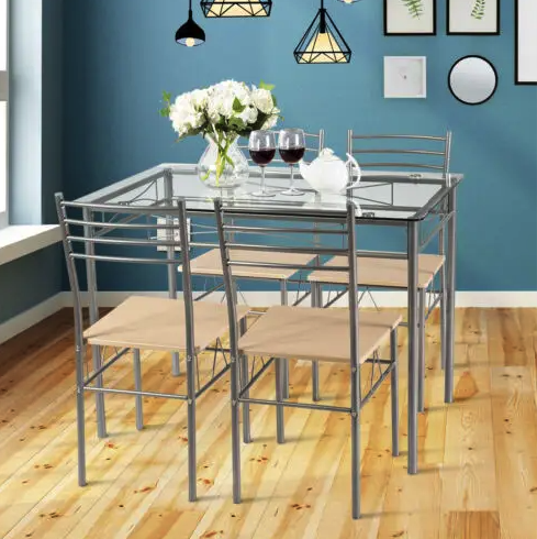 Обеденный стол со стульями Бежевый комплект мебели для кухни и гостиной Corners Киев - изображение 4