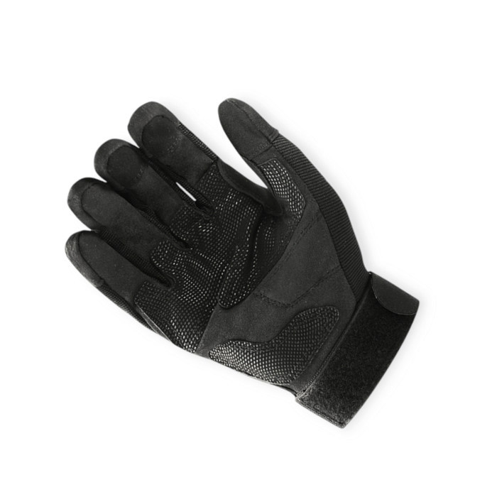 Рукавички поліуретан + EVA + термопласт. гума, липучка, вентиляція, чорні XL "тактичні", посилені Мукачево - фото 1