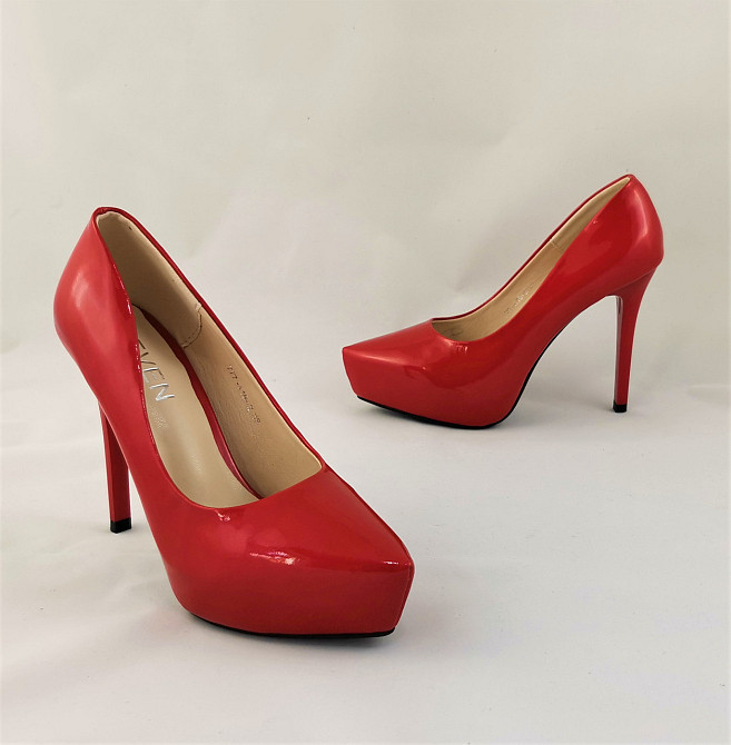 Жіночі Червоні Туфлі на Каблуку Шпильке Лакові Модельні (розміри: 36,38) - 16-2 Дніпро - фото 6