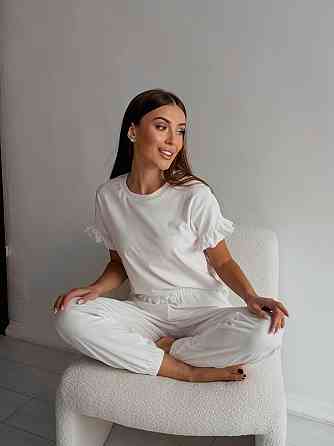 Женская стильная домашняя велюровая пижама Одесса