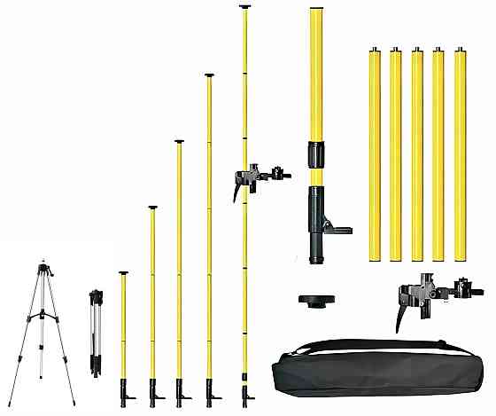 Телескопічна стійка для лазерного рівня з алюмінієвого сплаву, для стелі та підлоги, максимальна висота 3.5 м, регульований тримач Київ
