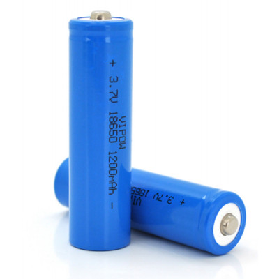 Акумулятор 18650 Li-Ion ICR18650 TipTop, 1200mAh, 3.7V, Blue Vipow (ICR18650-1200mAhTT) Вінниця - фото 1