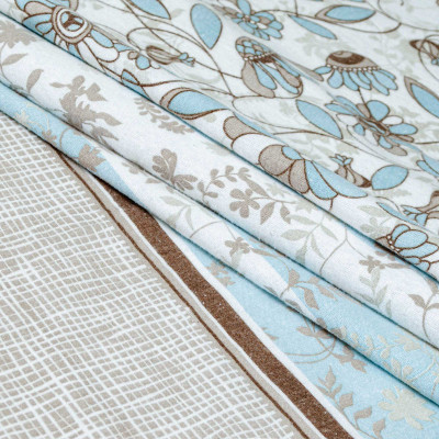 Постільна білизна Home Line Фланель Затишок блакитно-бежевий полуторний (179193) Вінниця - фото 3