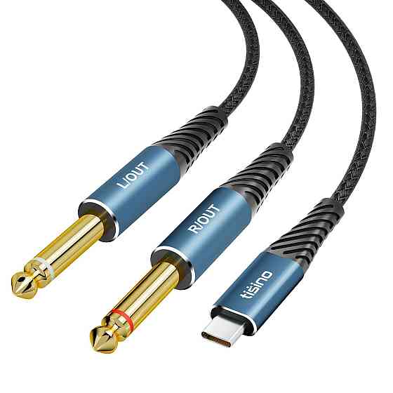 Аудіокабель Tisino Type C - Jack 6,35 мм 1 м Луцк