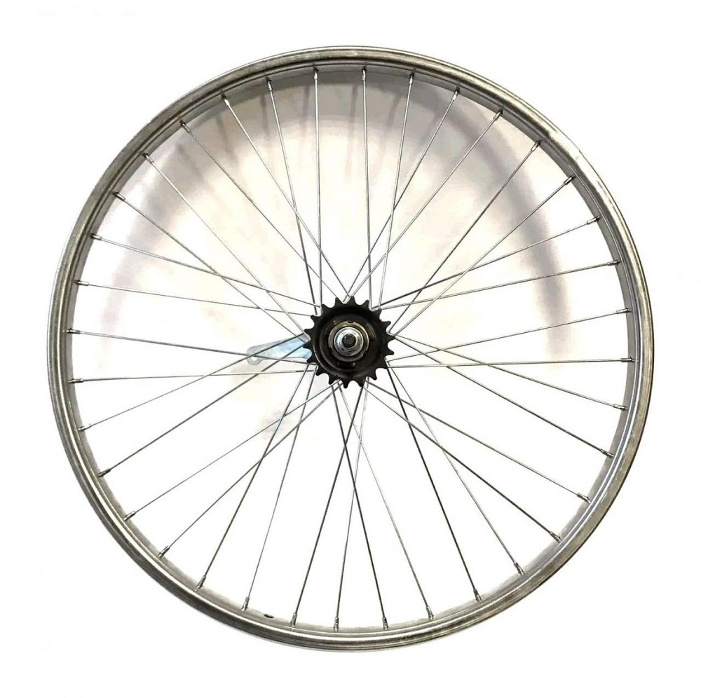 Обод велосипедный (в сборе) 24 (заднее червячная втулка хром, усиленное под 3 спицу) Мукачево - изображение 1