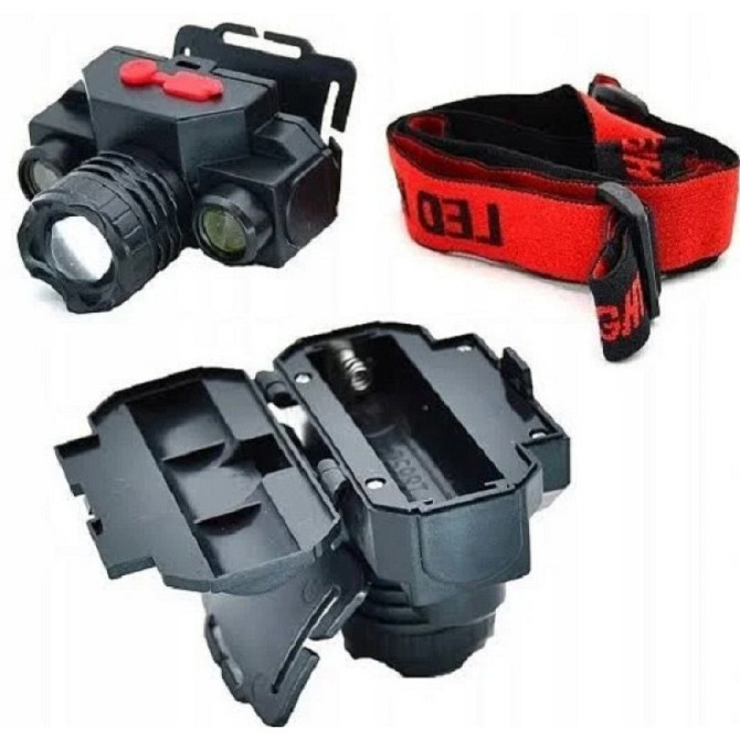 Ліхтарик налобний Bailong KX-1805 COB XPE, функція ZOOM, акумулятор 18650, 4 режими роботи Київ - фото 3