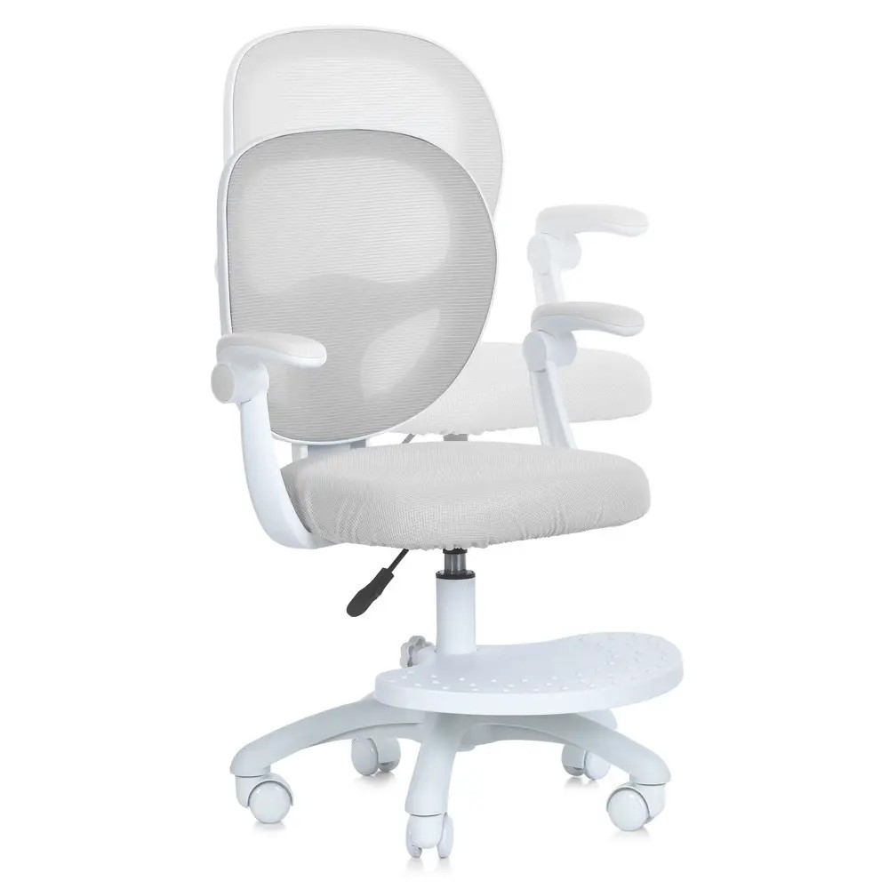 Крісло дитяче з підлокітником та підніжкою блокування коліс м'яке сидіння спинка із сітки регуляція висоти Сірий (M 6056-11) Чернигов - изображение 2