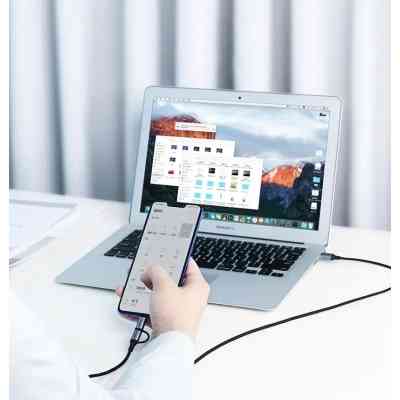 Дата кабель USB 2.0 AM to USB-C + Micro 5P 1.0m 3A US177 black Ugreen (30875) Винница