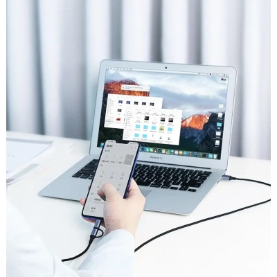 Дата кабель USB 2.0 AM to USB-C + Micro 5P 1.0m 3A US177 black Ugreen (30875) Винница - изображение 5