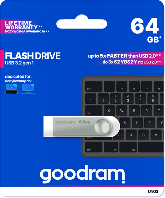Flash Drive Goodram UNO3 64GB (6962757) Киев - изображение 3
