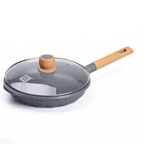 Алюмінієва сковорода 2,8 л з мармуровим антипригарним покриттям Ø 28 см сіра MGC HP-4-425G Київ