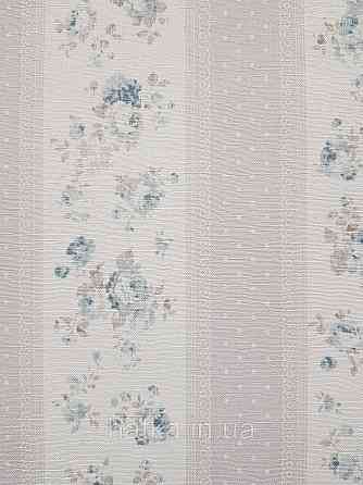 Шпалери вініл на флізеліні A.S.Creation Maison charme 0.53x10 прованс квіти троянди в смужку блакитні білі Київ