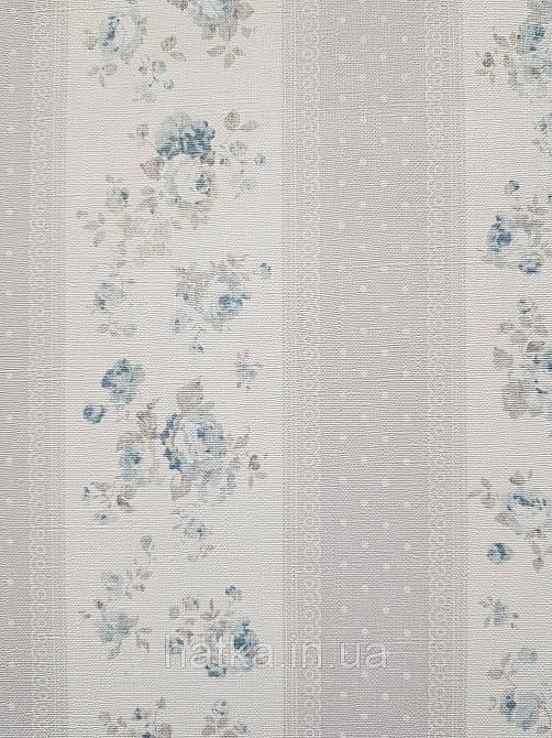 Шпалери вініл на флізеліні A.S.Creation Maison charme 0.53x10 прованс квіти троянди в смужку блакитні білі Київ - фото 4