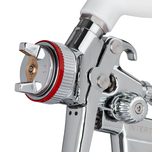 Фарбопульт пневматичний HVLP II, професійний, форсунка: 1,4 мм, верхній пластиковий бачок: 600 мл, 2 бар INTERTOOL PT-0100 Київ - фото 2