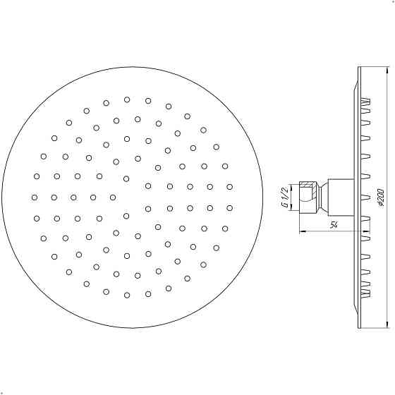 Душевая лейка Globus Lux ST-0200-R (000018563) Киев