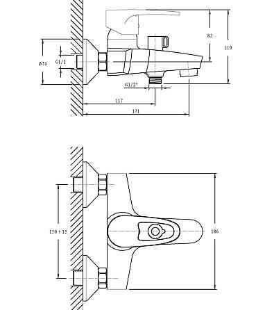 Змішувач для ванни Haiba Ceba 009   ( HB0828 ) 31577 Харків