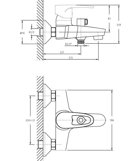 Змішувач для ванни Haiba Ceba 009   ( HB0828 ) 31577 Харків - фото 2