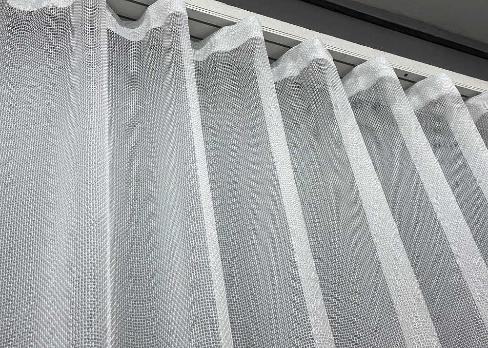 Тюль VR-Textil 1749т Сітка Льон Білий з бірюзовим 300х250 см (42-0758) Київ - фото 8