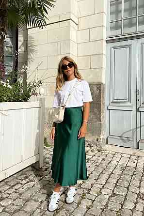 Женская юбка атласная Серый 46/48 Харьков