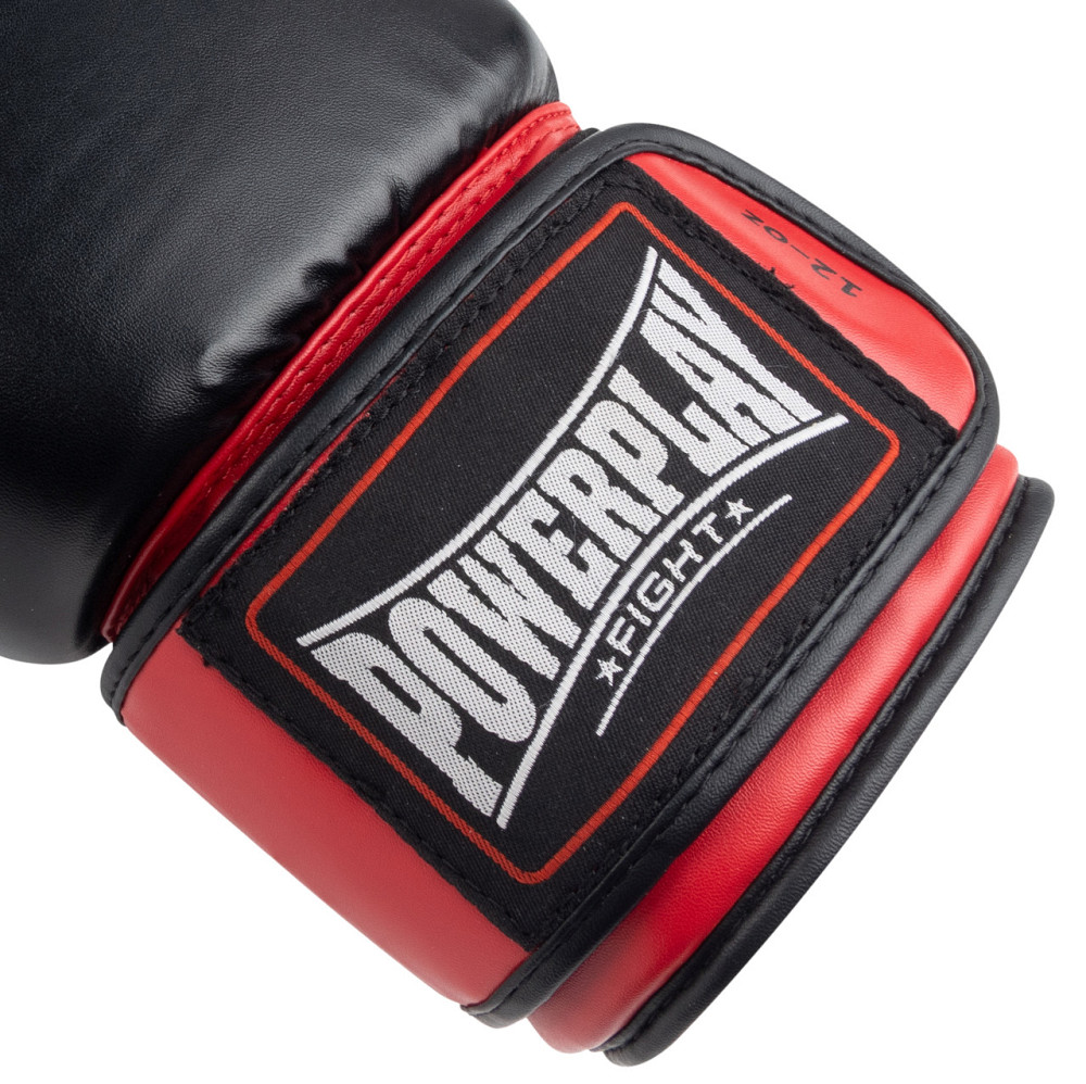 Боксерські рукавиці PowerPlay 3004 Classic Чорно-Червоні 10 унцій Кам'янське - фото 7