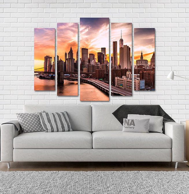 Модульна картина Місто Захід Art-161_5 Київ - фото 2