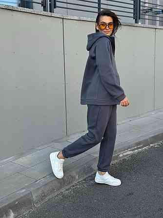 Теплый спортивный костюм женский на змейке Графитовый 50/52 Харьков