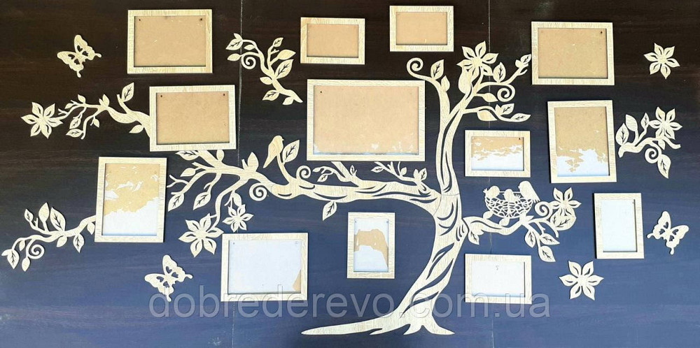 Семейное дерево на 18 фотографий / семьи / фоторамка / картина / композиция / коллаж / подарок Вижница - изображение 7