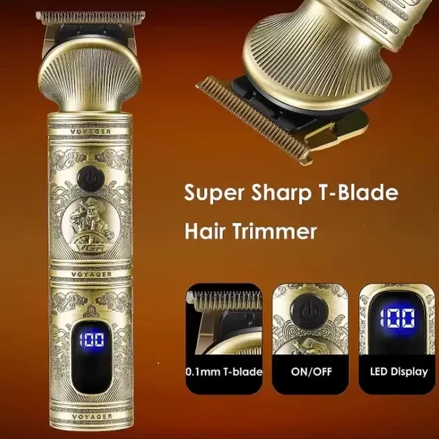 Набір для стрижки та гоління VGR V-649 2 в 1, триммер та електробритва з акумулятором USB Одеса - фото 9