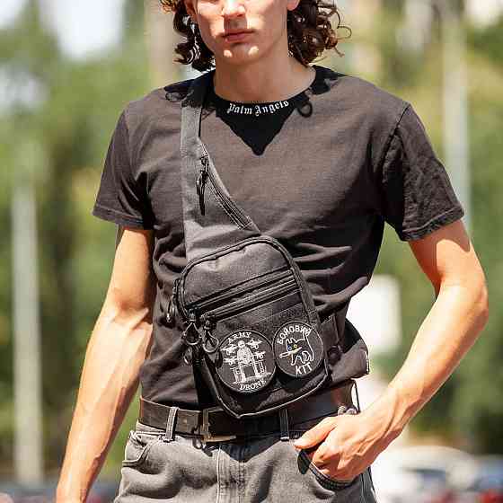 Мужская сумка барсетка для мужчины, Мужская плечевая сумка слинг, Практичная сумка-мессенджер QU-57 Киев