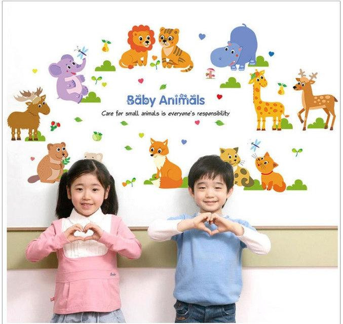 Дитяча наклейка настінна Звірята Київ - фото 1