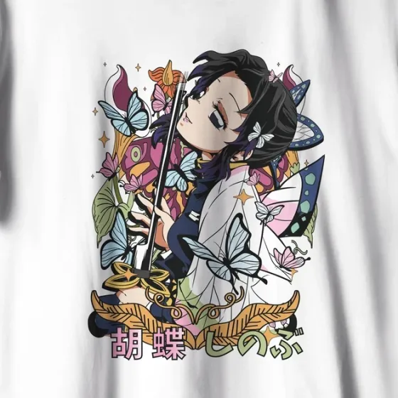 Футболка для подростка мальчика с принтом Клинок, рассекающий демонов Шинобу Кочо 2 WE Размер 160 Anime10454 Днепр