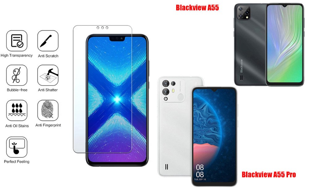 Защитное стекло NeoGlass для Blackview A55, A55 Pro – ультрапрозрачное и устойчивое Киев - изображение 4