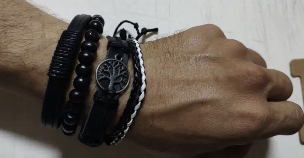 Подарочный набор для мужчин: наручные часы с 4 ориг. браслетами- диам 4см, длин 24см, шир рем 2см, без коробки Киев - изображение 6