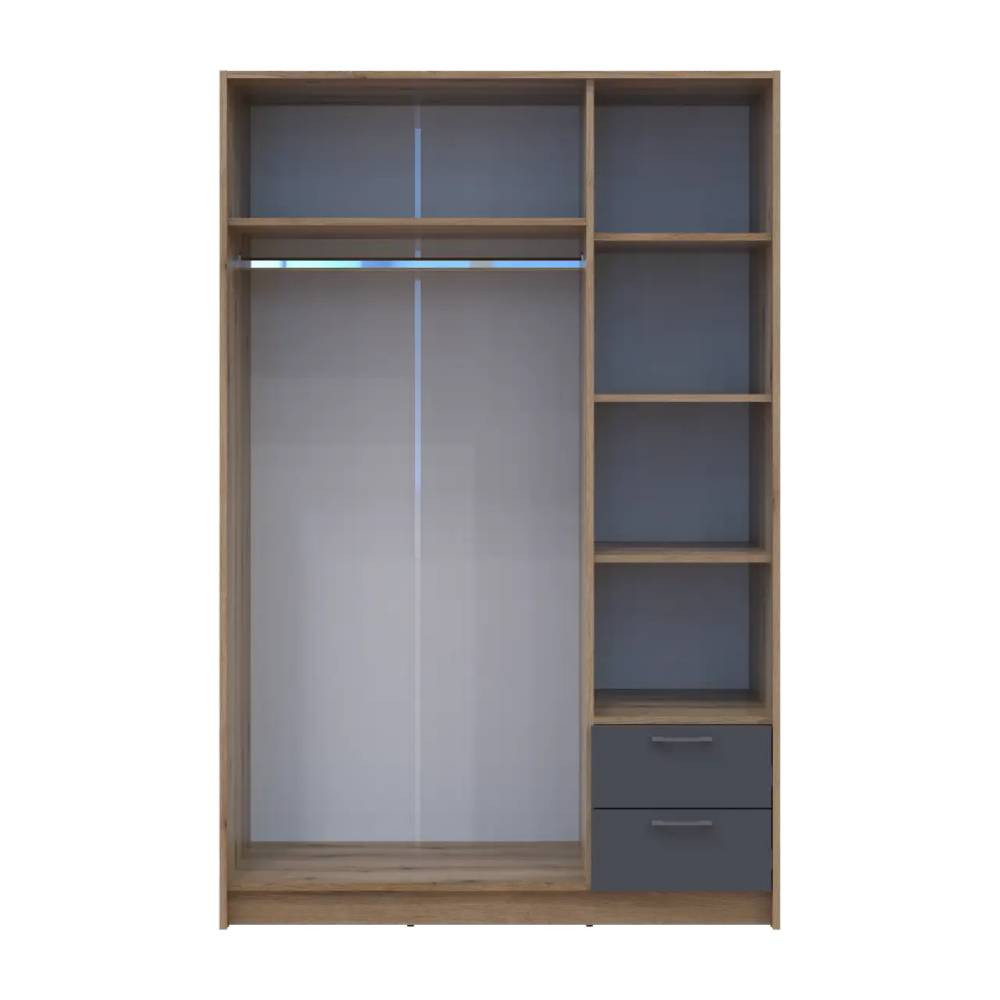 Шкаф для одежды Doros Ронди Дуб Артизан/Графит 3ДСП 121х52х195 DRS-011658 (80737814) Львов - изображение 5