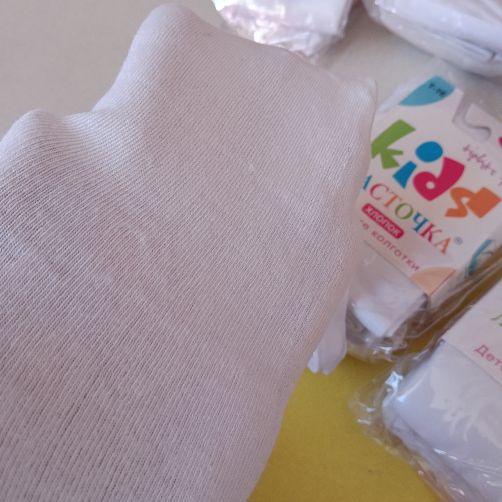 Колготки детские белые без рисунка 104-116см. Киев - изображение 4