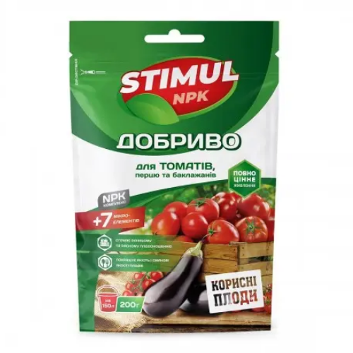 Добриво для томатів, перцю та баклажанів (дой-пак) комплексне 200гр Квітофор Stimul NPK Житомир - фото 1