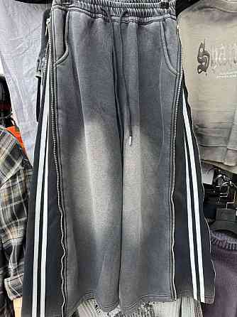 Теплые широкие спортивные штаны  для девочки подростка 120,130,160 Николаев