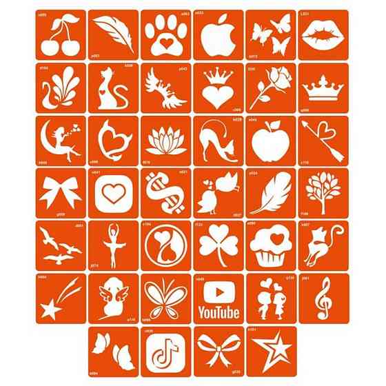 Набір для біо-тату "Popular mix #1 - гліттер" popular-mix-1-glitter Вінниця