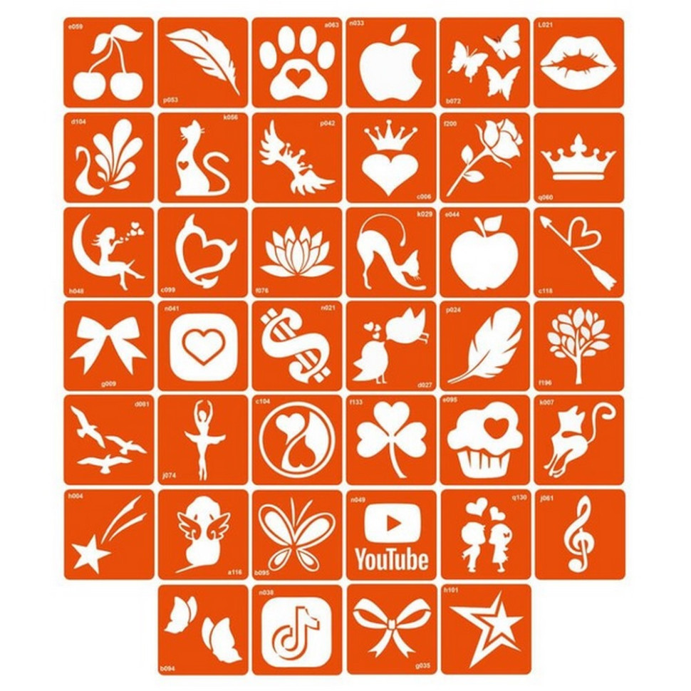 Набір для біо-тату "Popular mix #1 - гліттер" popular-mix-1-glitter Вінниця - фото 3