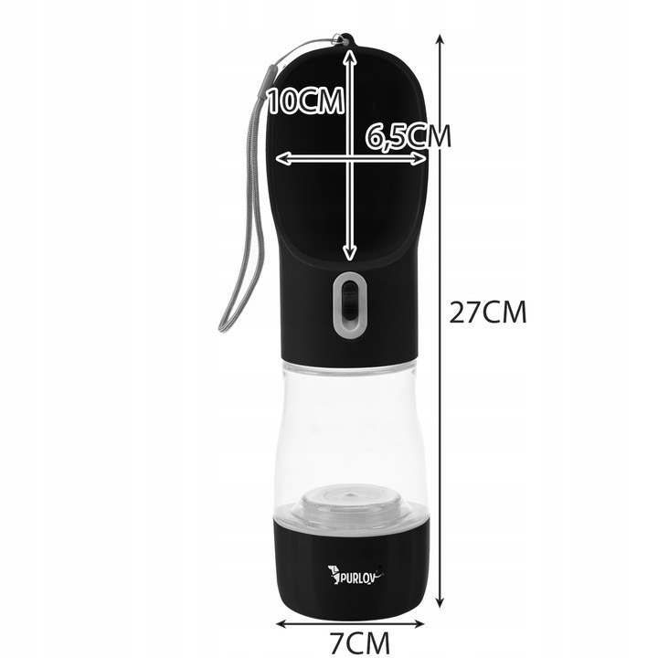 Пляшечка з мискою для тварин для води 200 мл та їжі 100 мл Purlov (21033) Нововолинськ - фото 7