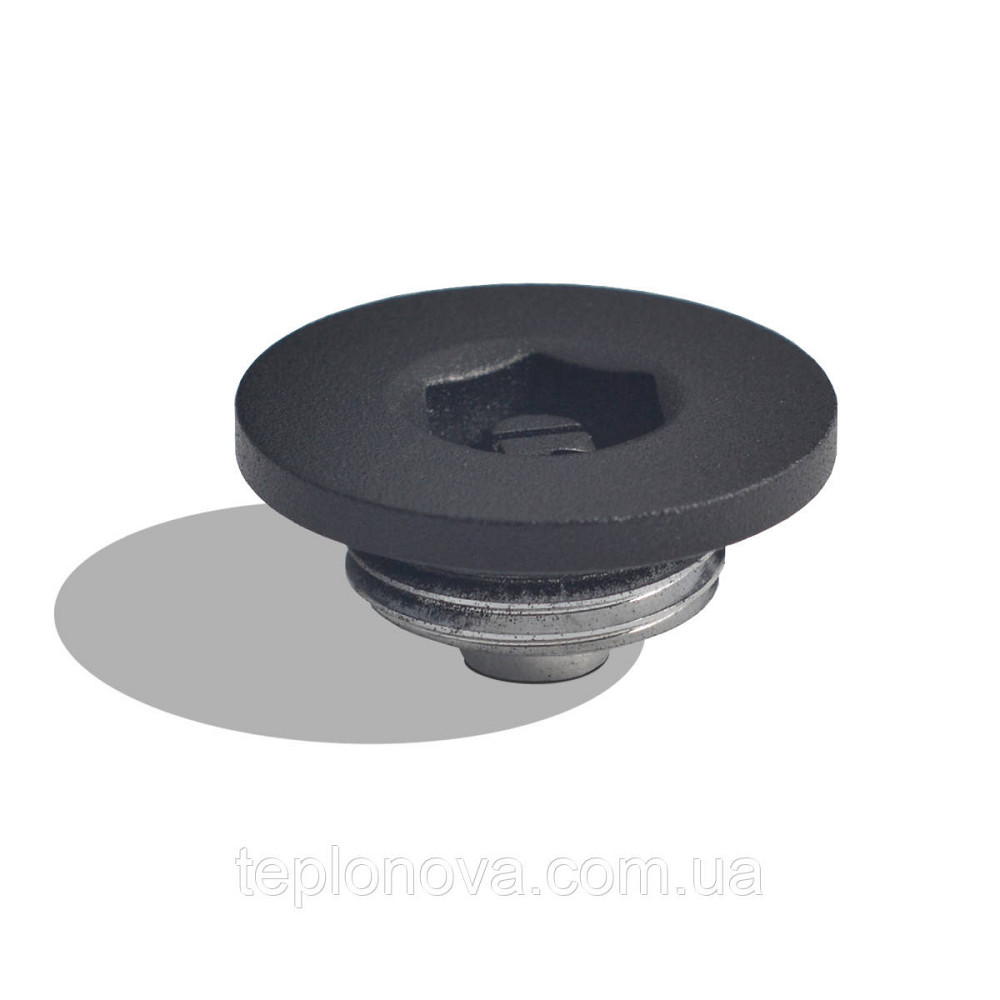 Воздухоотводчик для полотенцесушителей NAVIN 1/2, черный муар Черновцы - изображение 1