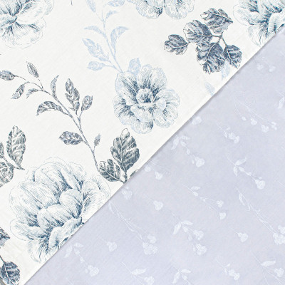 Постільна білизна Home Line Сатин Твіл Квітковий блюз сімейний (182996) Вінниця - фото 2