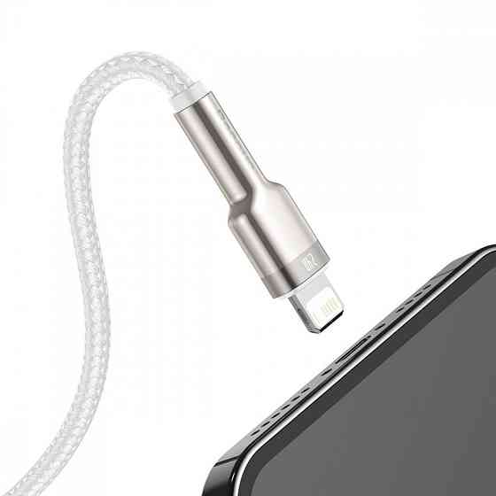 Кабель Baseus Cafule Metal Lightning 2.4A 2м чорний Львів