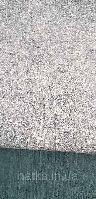 Обои виниловые на флизелине A.S.Creation UNITA 1.06x10 под штукатурку серые с бирюзовым Киев - изображение 5