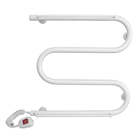 Электрический полотенцесушитель Laris Зебра ЗМЕЕВИК 25 500Х500 с полками (белый) Київ