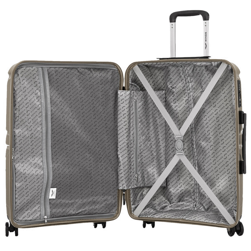 Чемодан полипропиленовый WINGS PHX01 большой 75 см шампань Киев - изображение 9