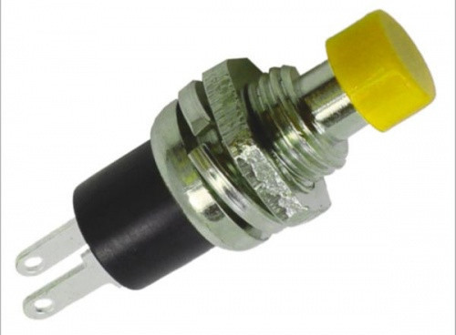 Кнопка PBS-10B-2 без фіксації OFF-(ON), Жовта Полтава - фото 1