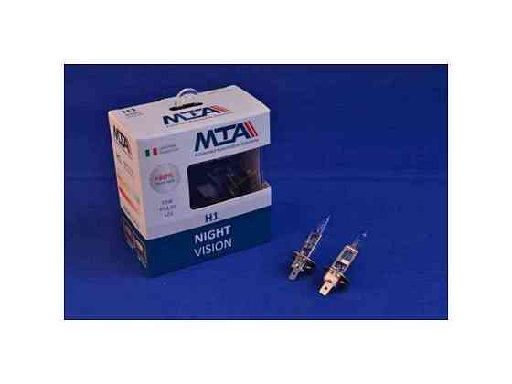 Автомобiльна лампа 12V H1 55W P14.5S NIGHT VISION 80% (2шт) ТМ MTA Киев