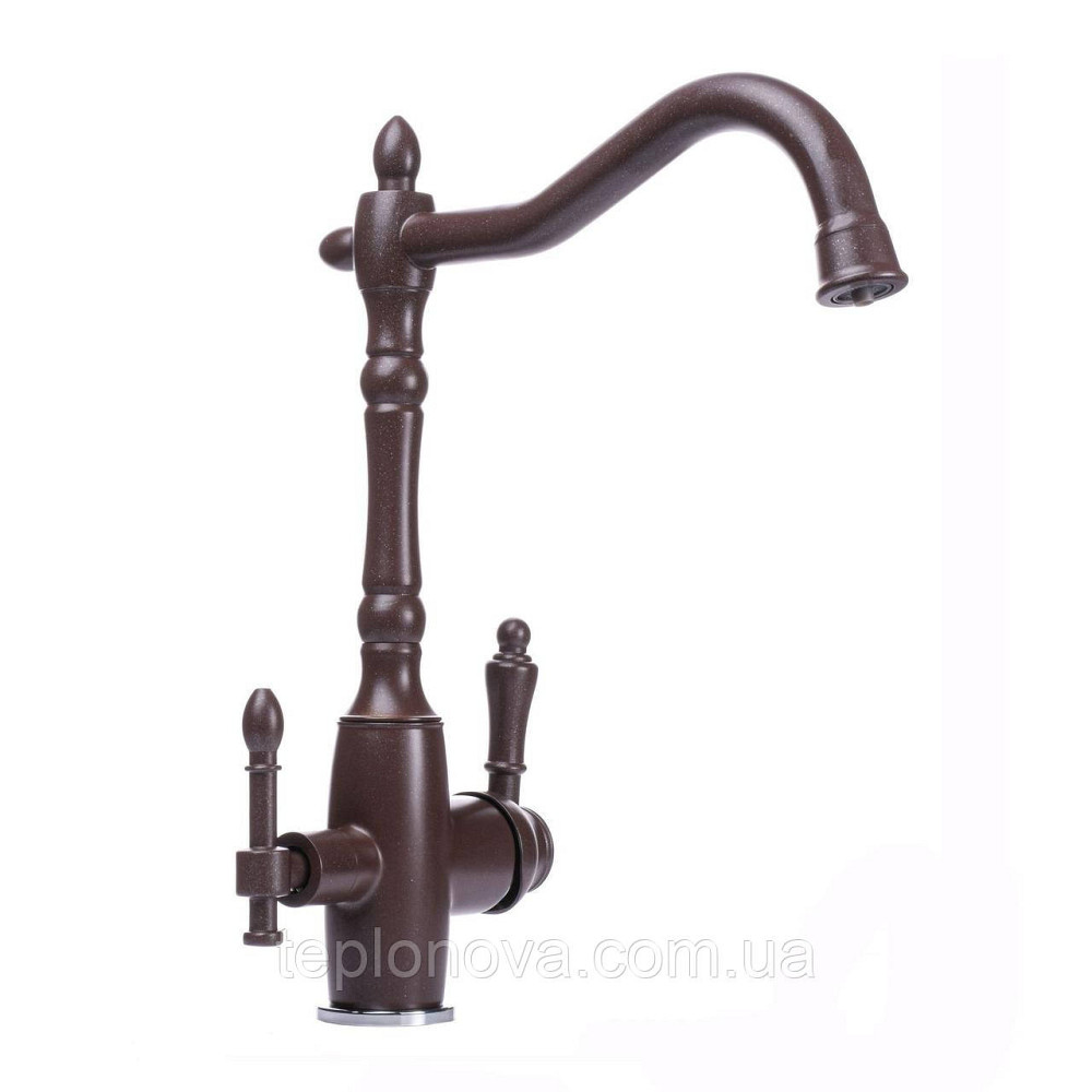 Смеситель для кухни под осмос Globus Lux LAZER GLLR-1000-6-MARONE Черновцы - изображение 2