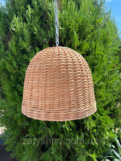 Плетеная люстра круглая из лозы Киев - изображение 7